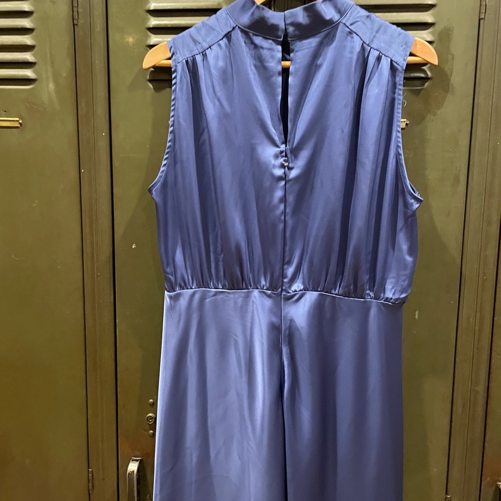 Lulu's Royal Blue Satin Maxi Dress - Picture 2 of 5